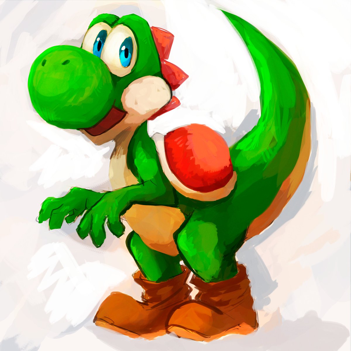 楽しみ過ぎてヨッシー描いてた…ﾍﾟﾛﾝ #TheSuperMarioGalaxyMovie #yoshi