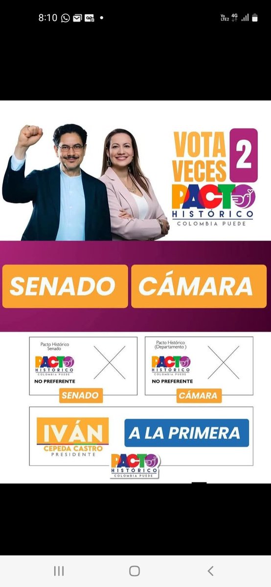 Legó la hora de tener congreso progresista.

VOTA PACTO HISTORICO.