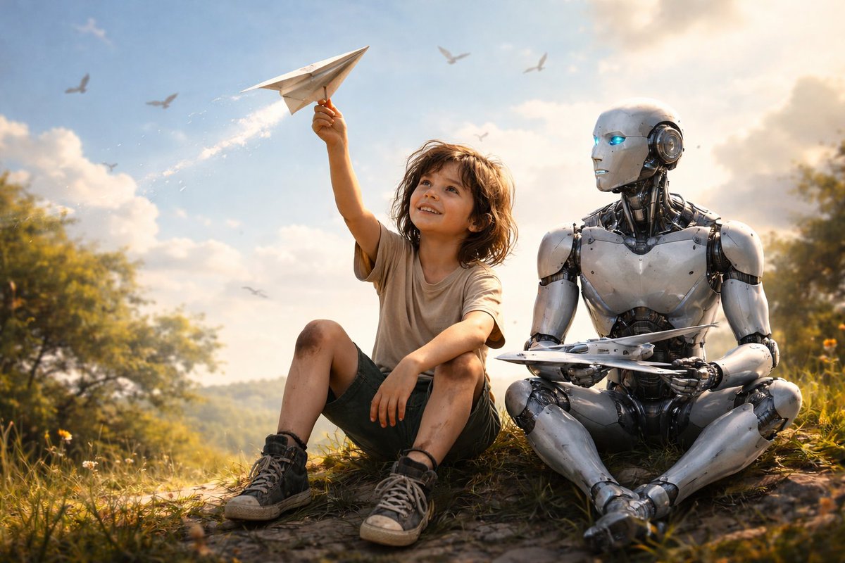 ChristGegenwart's tweet image. Oft wird #KünstlicheIntelligenz als neuer #Gott gehandelt, oder zumindest als Instanz, an der wir uns messen müssen. Angesichts der (vermeintlichen) #Perfektion von KI ist es Zeit, unsere #Unvollkommenheit als schützenswert hochzuhalten:
t1p.de/e8vjq
Bild: ChatGPT