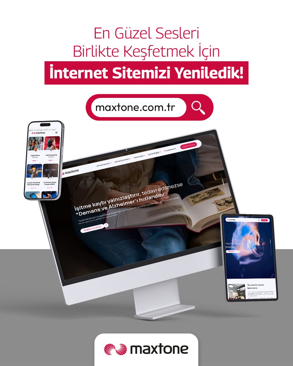 Sade, anlaşılır ve çok daha kolay bir deneyim sunan yeni web sitemiz yayında. Keşfetmek için bio'daki linke tıklamanız yeterli. 🥰

Detaylı bilgi ve randevu için:
☎ 444 47 74
🟢 WhatsApp: 0216 348 09 39
🌐 maxtone.com.tr

#Maxtone #İşitmeCihazı #İşitmeKaybı #İşitmeTesti