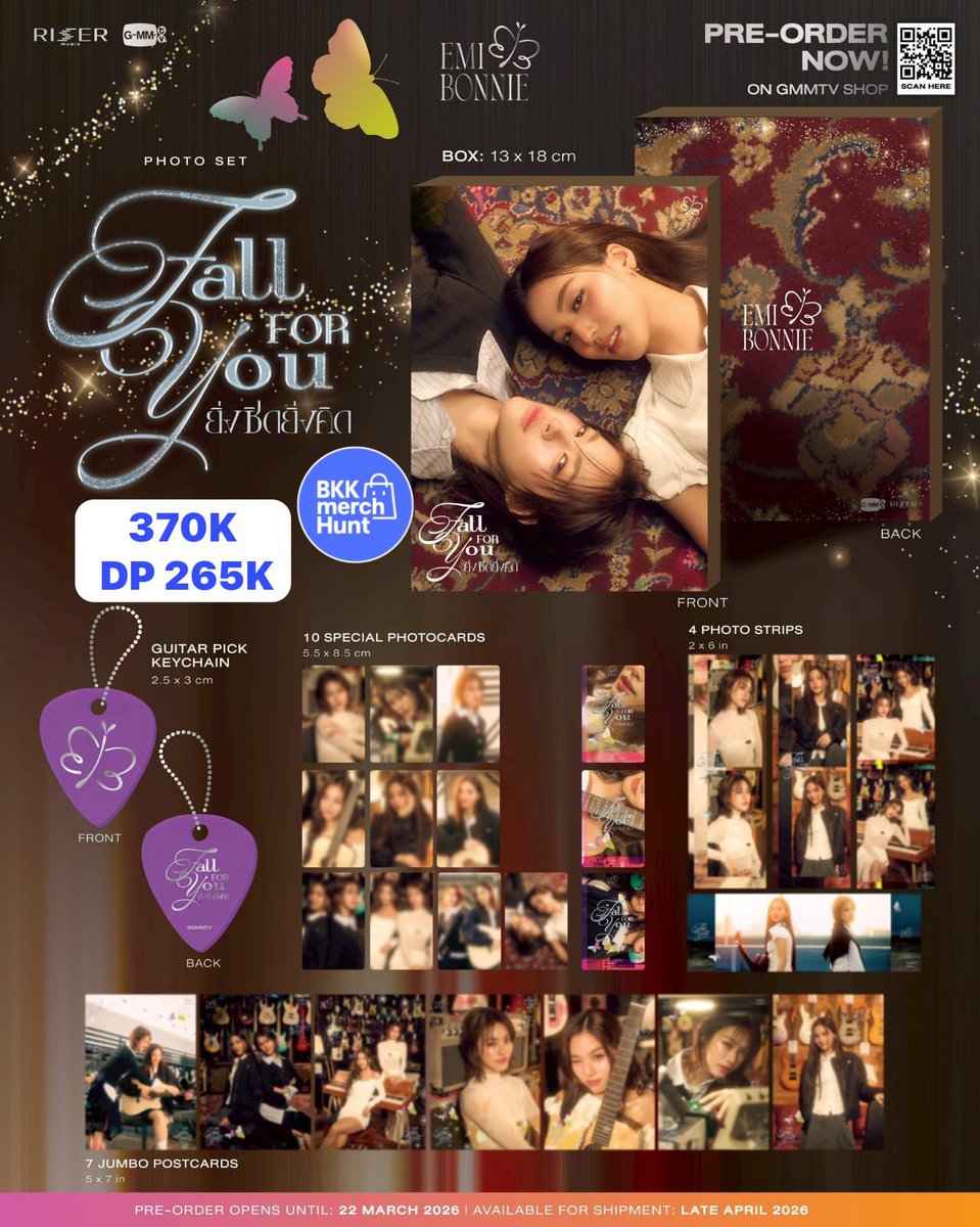 ✨ OPEN Pre Order *EMIBONNIE FALL FOR YOU PHOTO SET*✨

INA🇮🇩
*370k dp 265k*

🛍️ Link pemesanan:
bit.ly/OrderBkkMerchH…

📦 Tanpa packing&amp;ongkir
📍 Domisili: Jakarta

Ready Ina kemungkinan Mei tergantung pengiriman dari Gmmtv

*Close Order :  21 Maret 2026*

#Emibonnie #gmmtv