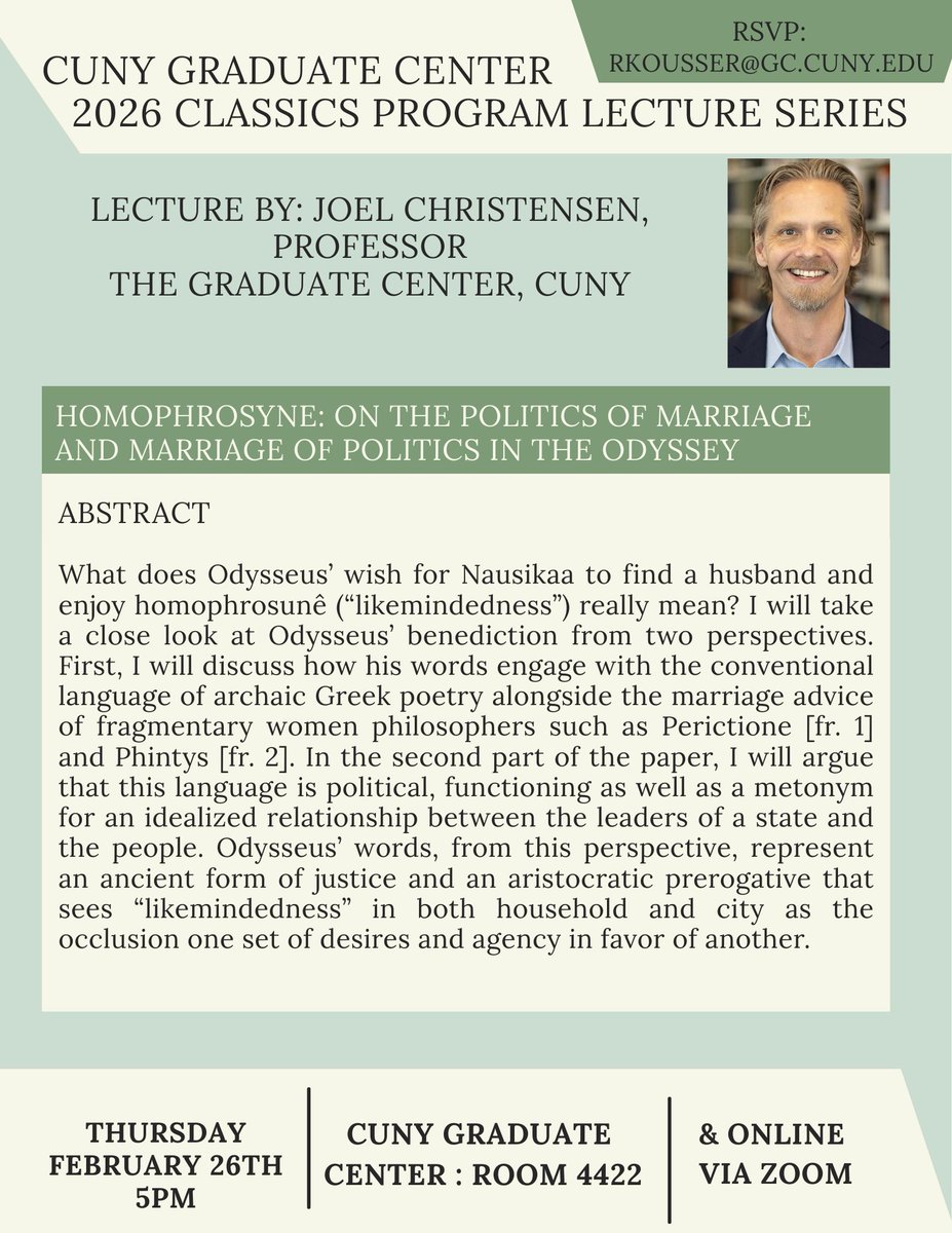 Classics at CUNY Grad Center tweet media