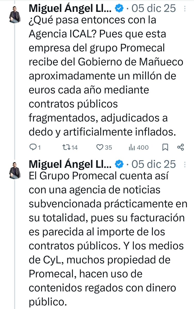 ¿He tenido mala suerte con la foto que ha seleccionado ICAL? En estos días vamos a hablar mucho de corrupción mediática en Castilla y León. Nadie más se va a atrever. Asumo las consecuencias. 👇👇