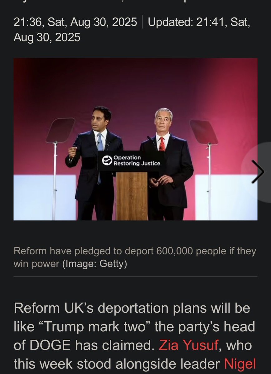 For the avoidance of doubt. Read this from <a href="/ZiaYusufUK/">Zia Yusuf</a> in Express re-iterating Reform’s migration policy, including mass deportations in AUG 2025. Op. Restoring Justice has been RUK policy for some time. It’s others that are slow learners. 👇🏻

express.co.uk/news/politics/…