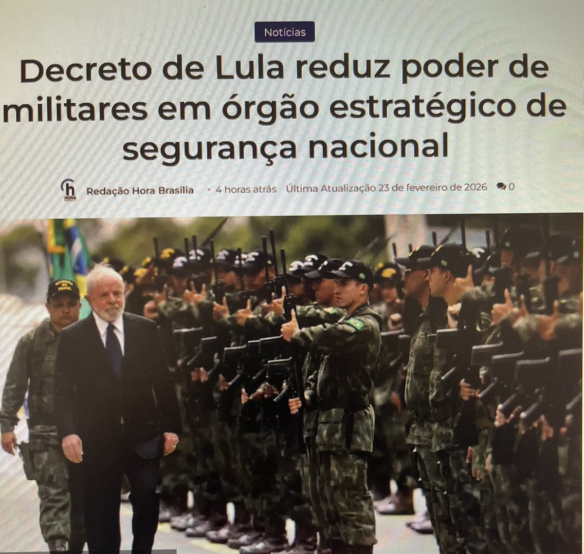 Lula prepara o terreno para as facções atuarem sem confronto com Exército ! Qdo acontecer no Brasil 🇧🇷 o mesmo que está acontecendo no México 🇲🇽  e vai acontecer !!!
