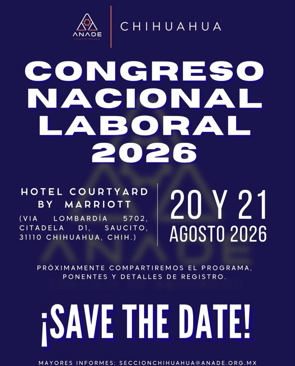 ¡ Nos venos en Chihuahua en agosto !