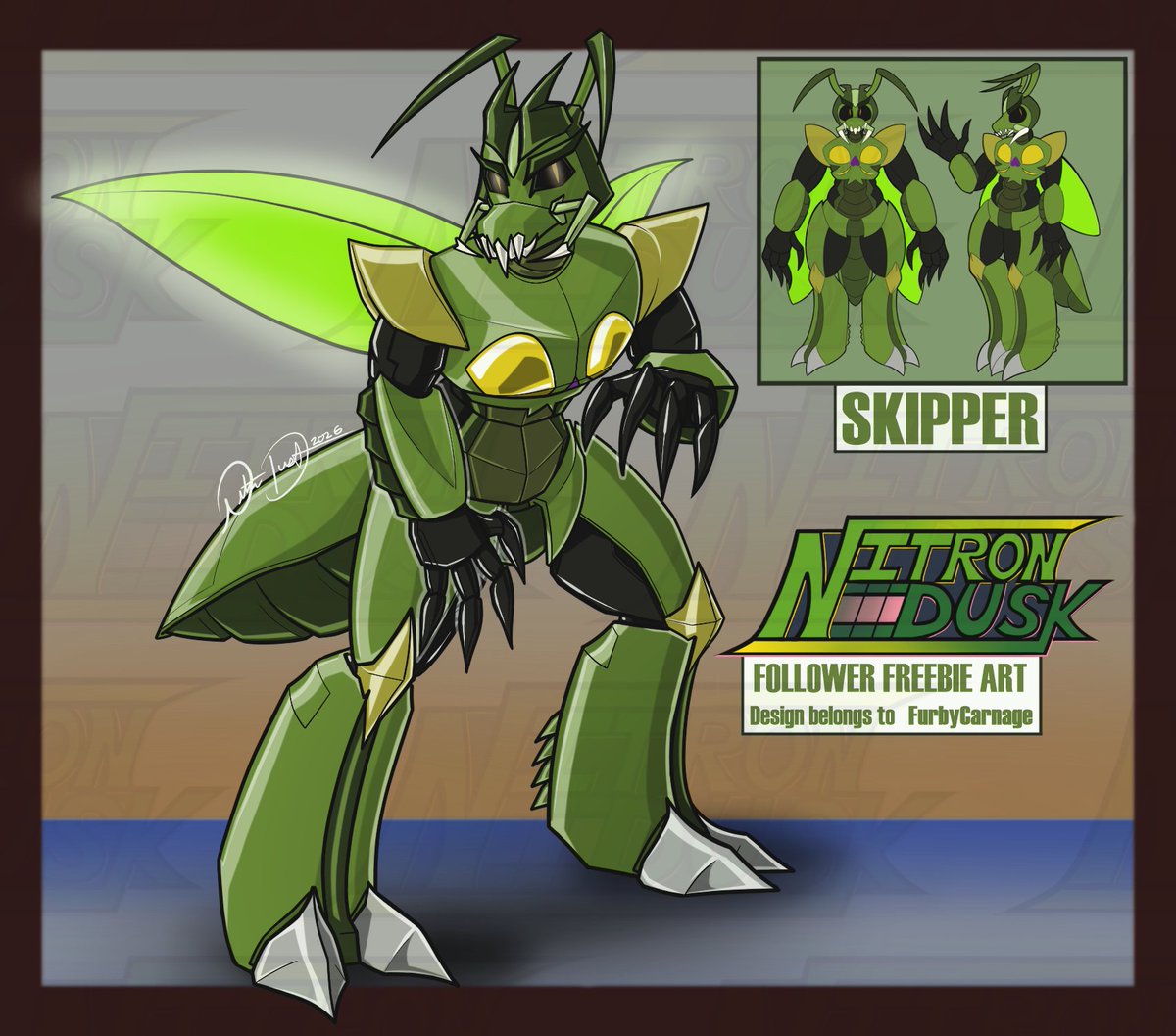 NitronDusk's tweet photo. This piece is for my Bluesky Follower's Art Raffle ๐
Feel free to enter the raffle over on Bluesky if you haven't already for the chance to have your TF OC drawn for free. ๐
https://t.co/dEZLhIlke1
Design is @furbycarnage's
#tfoc #nitron #transformers #insecticon #maccadams https://t.co/E2Y2SyShlA