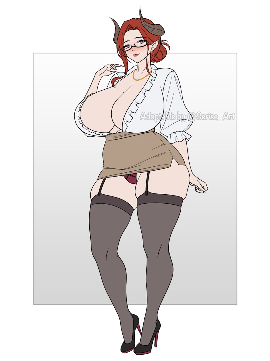 😈Demoness Secretary - Adoptable                                
SB: $25 | MI: $5 | AB: $300        

RTs appreciated! 🩷 
🔗on my profile