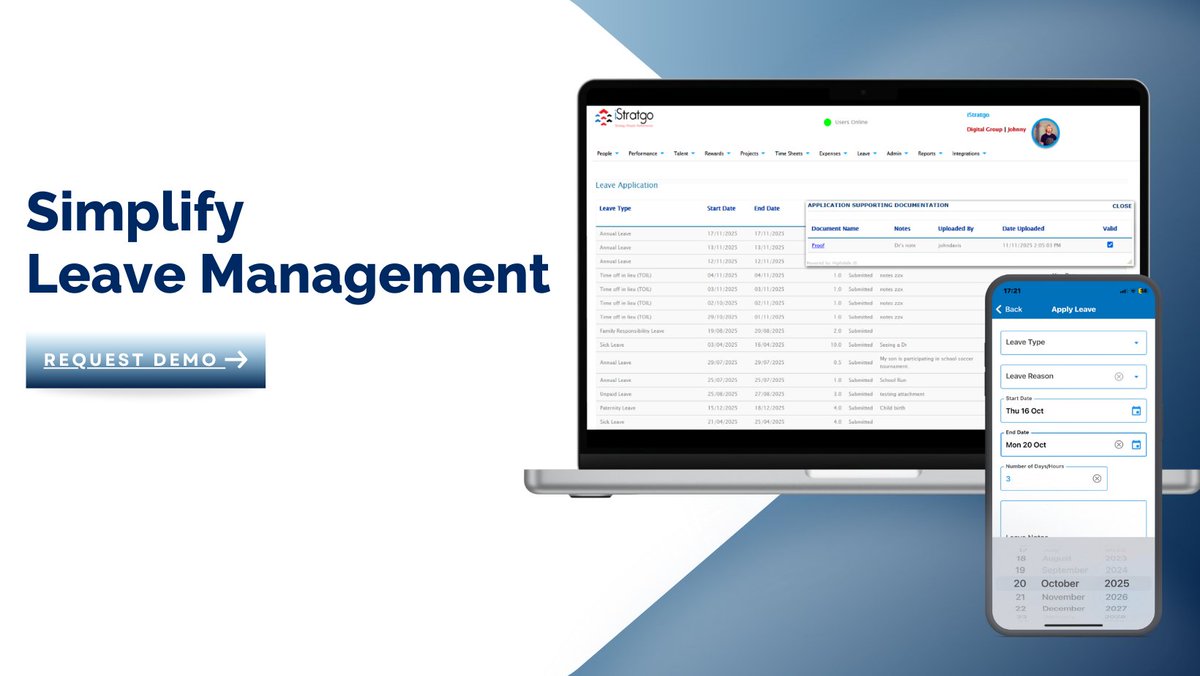 iStratgo's tweet image. Leave management isn’t an admin task. 
With iStratgo, HR leaders can:
✔ Track balances
✔ Approve requests
✔ Update payroll
All in one HCM platform. Simplify HR today. istratgo.com/features/leave…

#HRTech #LeaveManagement #HCM #EmployeeExperience #HRLeaders #TimeOff