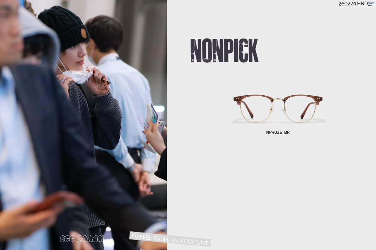DanielsCloset's tweet photo. 【260224】 HND🛫
Glass：NONPIGK
Hat：The Simpsons
Knit：MUSINSA STANDARD
Cr：BAAAM
#SMTR25 #DANIEL #이다니엘 https://t.co/kXQJsE2SQE