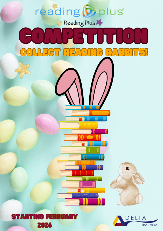 DeltaTheLaurel's tweet photo. #TeamTLA Get ready to COLLECT READING RABBITS! 🐰📚
Our Reading Plus Easter Competition launches this February. Every completed reading lesson helps you earn rabbits and climb the leaderboard! 🏆
Who will read their way to the top at The Laurel?
#ReadingPlus #ReadingRabbits https://t.co/ofVNRhv1il