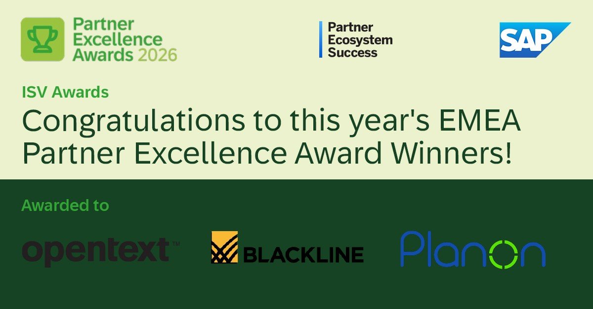 P_Ankerstjerne's tweet photo. I’m incredibly proud that @planonsoftware has been recognized by @SAP with the 2026 EMEA Software Partner Excellence ISV Award. Read more about our collaboration with @SAP: https://t.co/RzWNiuqQ9Q  #SAPAward #SoftwarePartner #SolutionExtension #Facman #CRE #Smartbuildings https://t.co/0ZVe0QSLjP