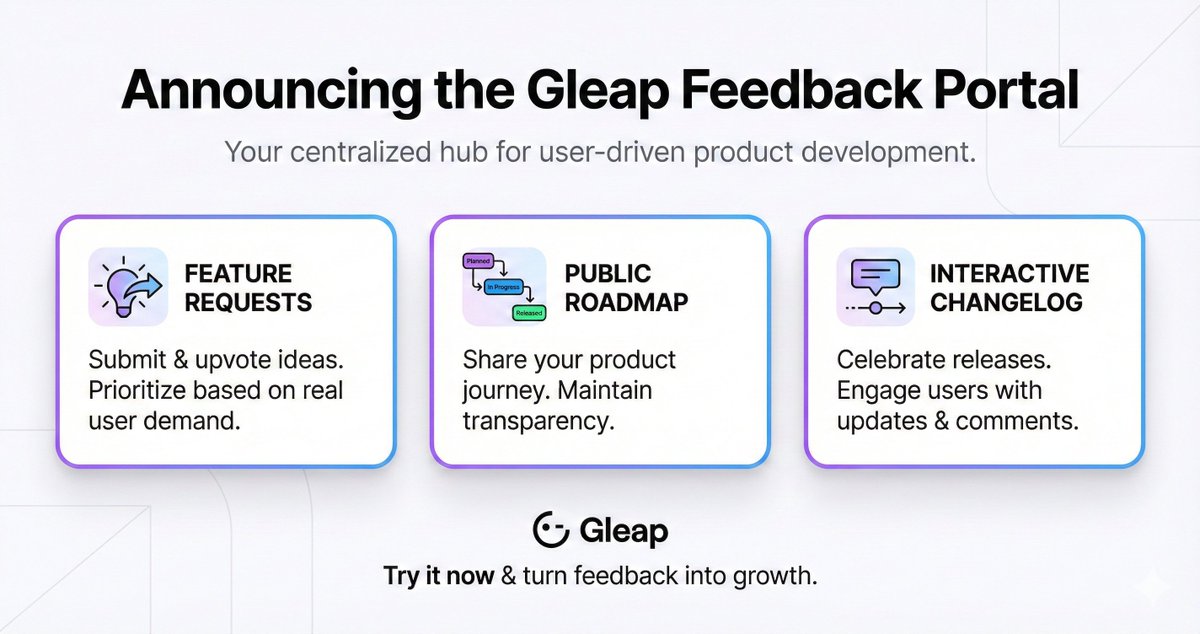 gleap tweet media