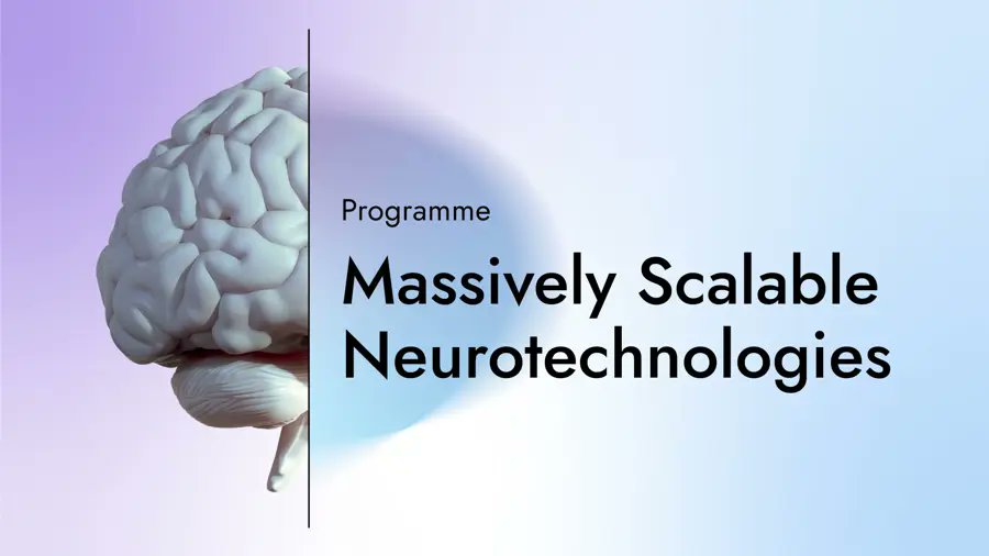 ARIA_research's tweet photo. Today, we are launching a £50m programme – Massively Scalable Neurotechnologies – to decouple advanced brain therapies from complex surgery. 

Led by @JacquesCarolan  , this initiative seeks to reach the central nervous system through the body’s natural pathways, aiming for a system deployable in under 30 minutes.

Share your concept papers with us by March 17

Learn more here: https://t.co/f1IVSbrUtQ