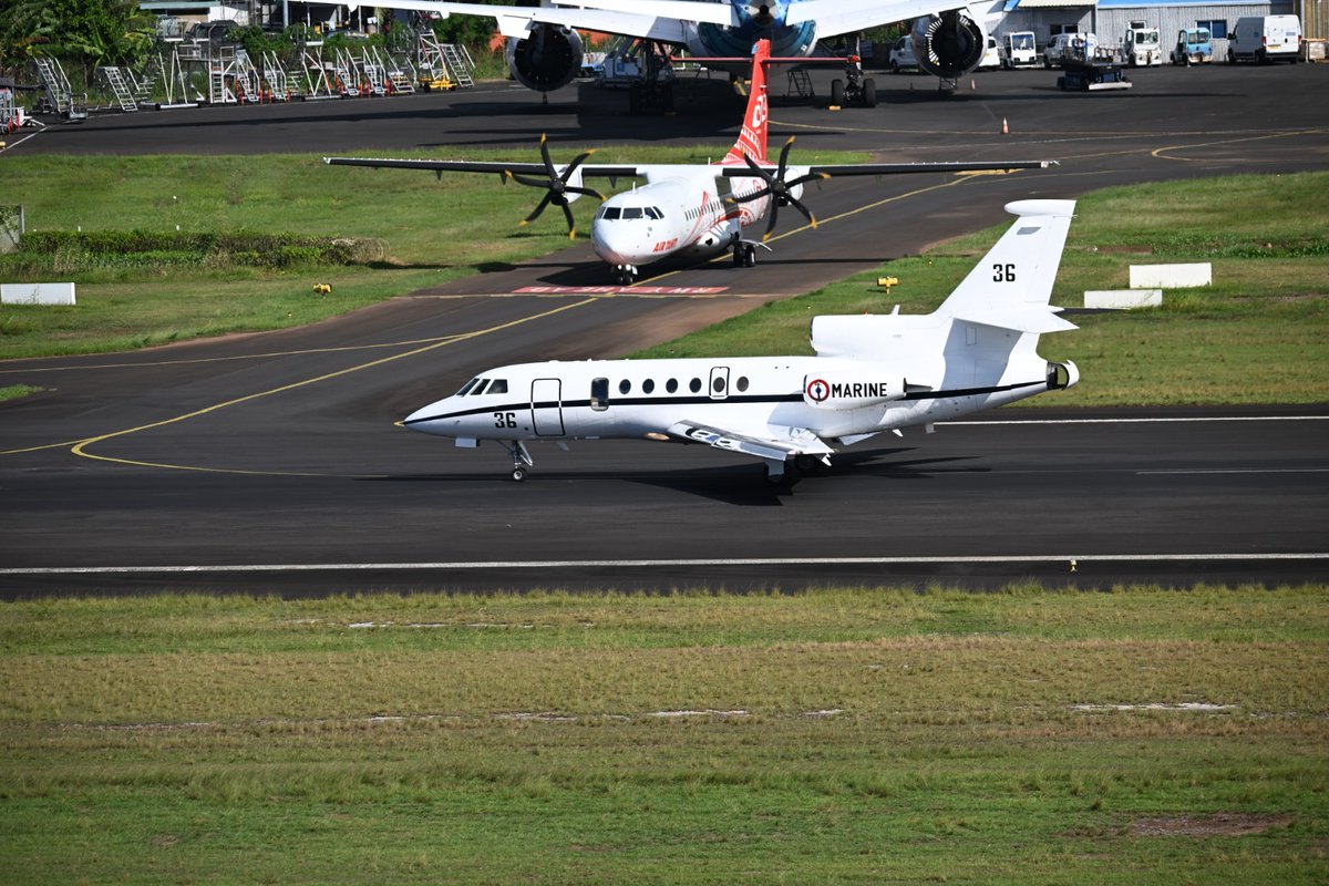MarineNationale's tweet photo. #Capacitaire | La Flottille 25F accueille son 2ᵉ Falcon 50 Triton en Polynésie française ! ✈️🇵🇫
🛫+ d’autonomie
🔎Surveillance jour/nuit
🌊 Missions SAR, surveillance de la ZEE, lutte contre la pêche & les trafics illicites
➡️ Un 3ᵉ appareil attendu d’ici 2027.
@ALPACI_FAPF https://t.co/whDgI4s7at