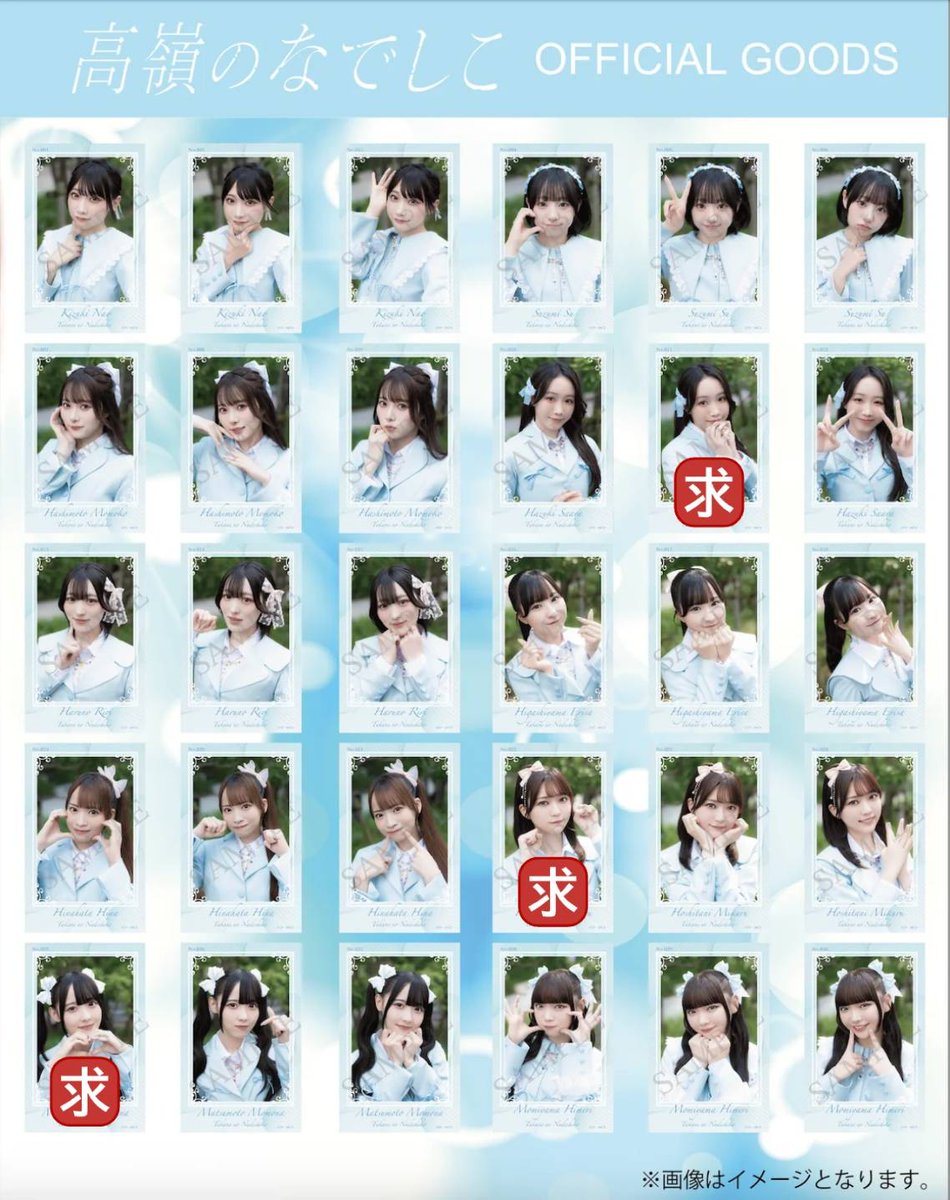 高嶺のなでしこ #たかねこ #ミニフォト トレード 交換