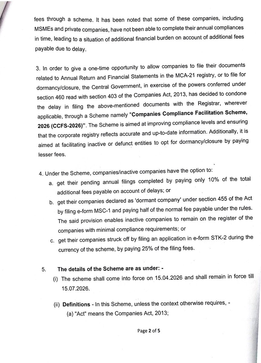 tax_acumen's tweet photo. 📢 MCA update 

MCA Scheme to waive late filing fees.

Contact to know more
91-9267970588 https://t.co/UuPuGLkZ8p