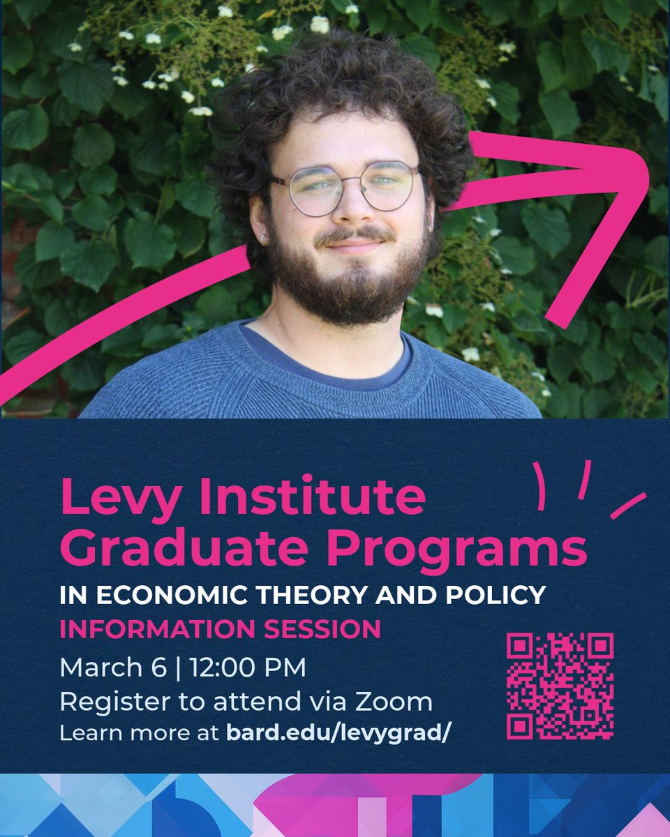 LevyEconGrad's tweet photo. Want to know more about the Levy Graduate Programs in Economic Theory and Policy? We'll be holding an information session on March 6 at 12 PM EST  

Drop in to ask questions and get your app fee waived!  
Register at our site: https://t.co/eUM4XazoIW https://t.co/NpPiNNeN07