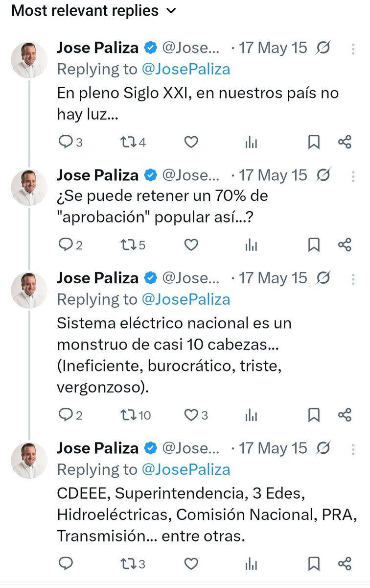 Debe ser muy vergonzoso usted pasarse casi dos décadas hablando disparates y acusando a los demás de incompetentes, y usted llegar y servir menos que los que usted acusaba, aquí se debería estar pidiendo las renuncias de mucha gente. RD como barco a la deriva