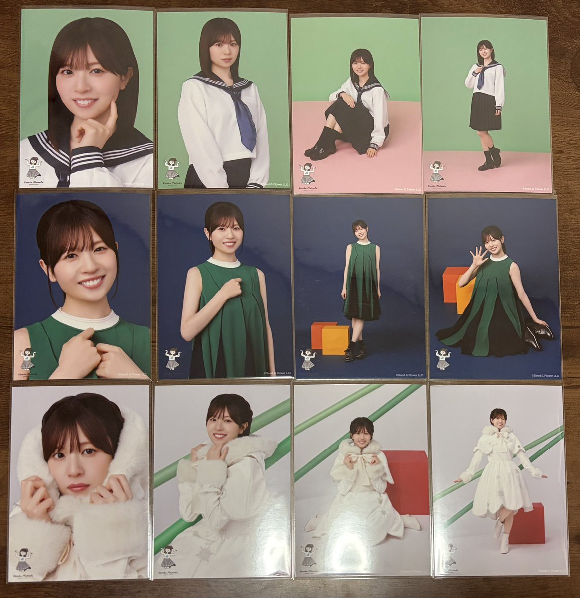 遅ればせながらこのちゃん過去衣装生写真、トレ等していただきコンプ