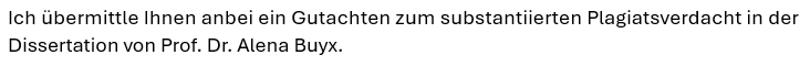 Das 67-seitige Gutachten zum Fall #Buyx wurde heute Vormittag dem Dekan der Medizinischen Fakultät der Universität #Münster übermittelt.
plagiatsgutachten.com/blog/wp-conten…