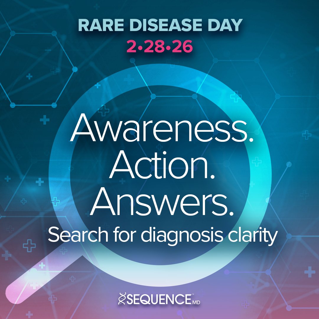 SequenceMd's tweet photo. Rare Disease Day (Feb. 28) is about action. There are 10,000+ rare diseases and fewer than 5% have approved treatments. If you have unexplained health issues, genetic testing with SequenceMD may help find answers. Learn more: https://t.co/yl3DbhMMyo

#RareDisease #Genetics https://t.co/2vz9J8arBd