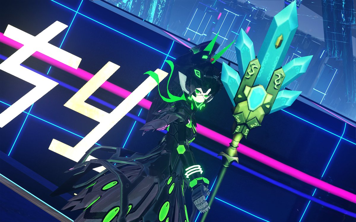 エンジェラン（闇カラーver）のコスチュームを借りて緑系統のキャスト子つくってみた。。。（ヘッドパーツの入手性が悪すぎて再現キャラクリはいったん断念した）
古き良きバーチャロン系なぁ