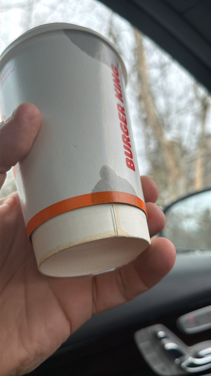 FlankensteinPGH's tweet photo. @BurgerKing please change your cups. I go every morning but have to clean out my cup holder everyday! https://t.co/NpTZwBKzR6