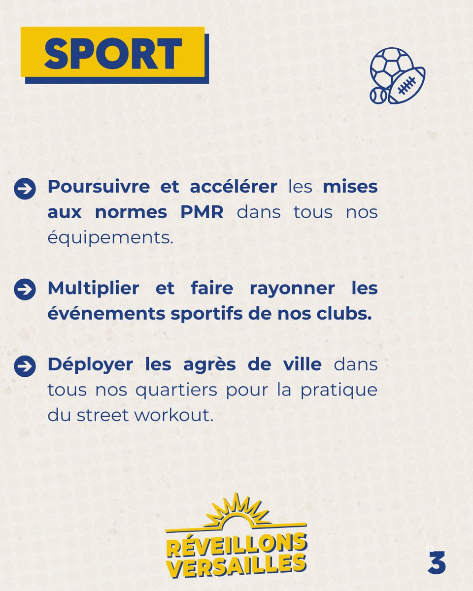 Notre ambition est simple : faire de Versailles une grande ville de sport, avec des équipements modernes, accessibles et adaptés à tous, pour la jeunesse, la santé et la cohésion sociale !

Ensemble, réveillons Versailles 💙💛

#municipales2026 #versailles