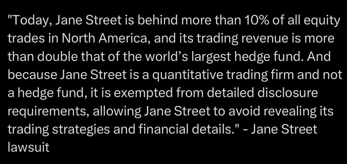 The Jane Street “10am Slam” that’s been happening to crypto.

Intentionally keeping the prices of crypto suppressed for years.