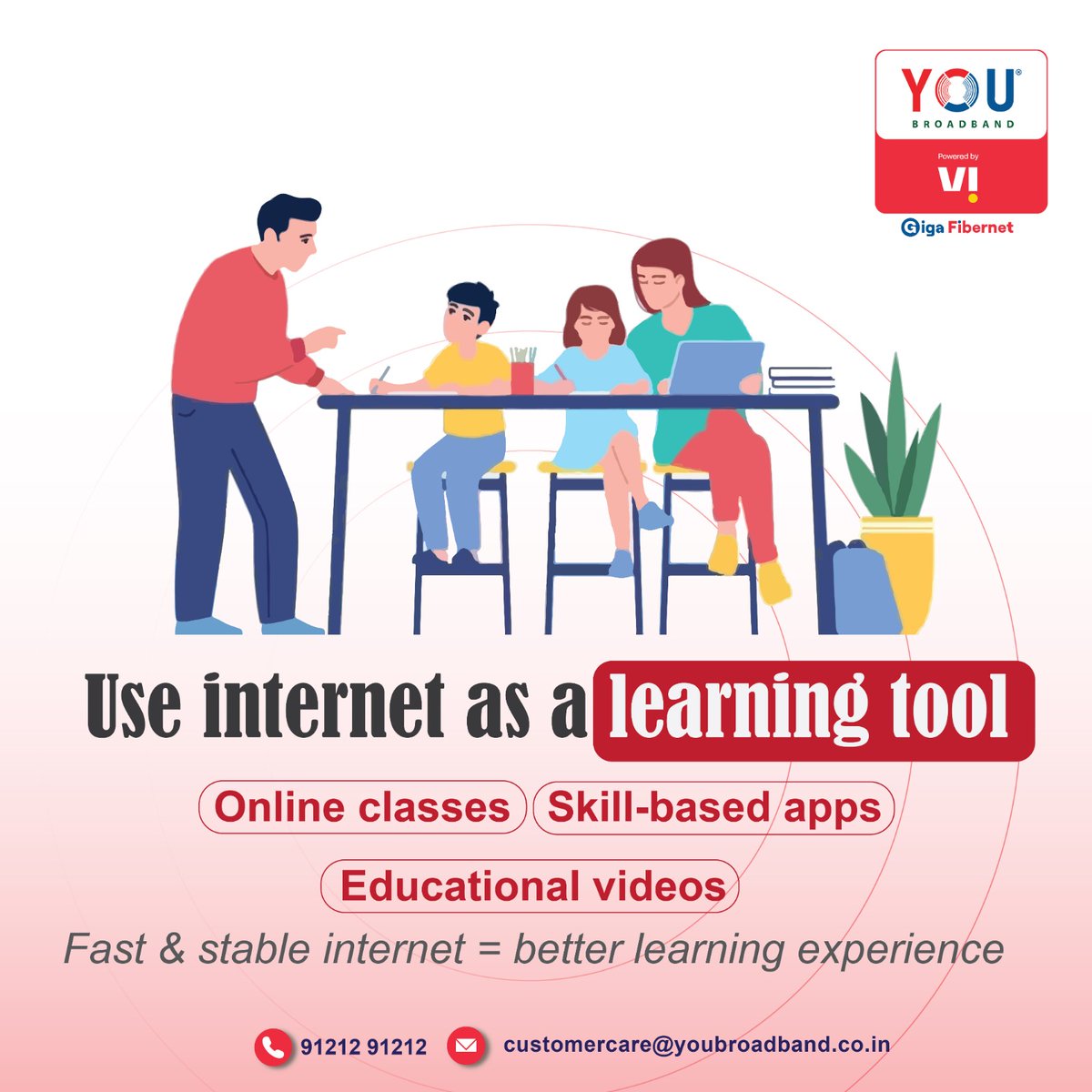 youbroadband's tweet photo. Today’s kids don’t just grow up at home. They grow up online.
#YOUBroadband #SmartInternet #SafeInternet #FamilyInternet #HighSpeedInternet #FiberInternet #SecureInternet #InternetForFamilies #OnlineLearning #DigitalParenting #BroadbandIndia #WorkFromHome https://t.co/nMrxCMQYsb