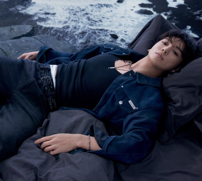 AboutMusicYT's tweet photo. Jungkook is the face of Calvin Klein's newest denim campaign. https://t.co/WpCvigy9xS