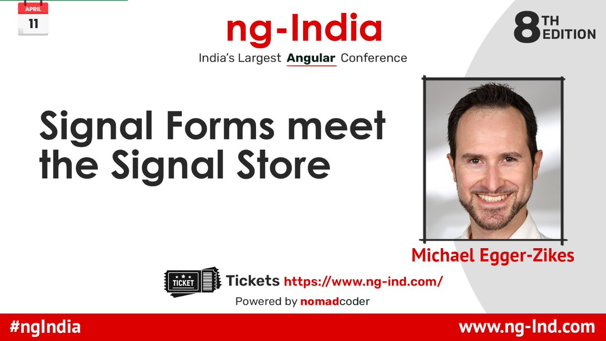 debug_mode's tweet image. Signal Forms represent the future of form handling in Angular, and mastering them, along with Signal Store, is an essential skill for every Angular developer.

Join amazing  @MikeZks  at India's Largest #Angular Conference to learn more about - Signal Forms meet the Signal Store
