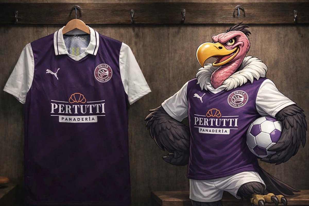 Admiren la belleza de la camiseta del equipo de fulbo en el que juego los domingos a la mañana … 
Admiren los colores y el diseño de la nueva piel del #CruzaFC 💜🩶