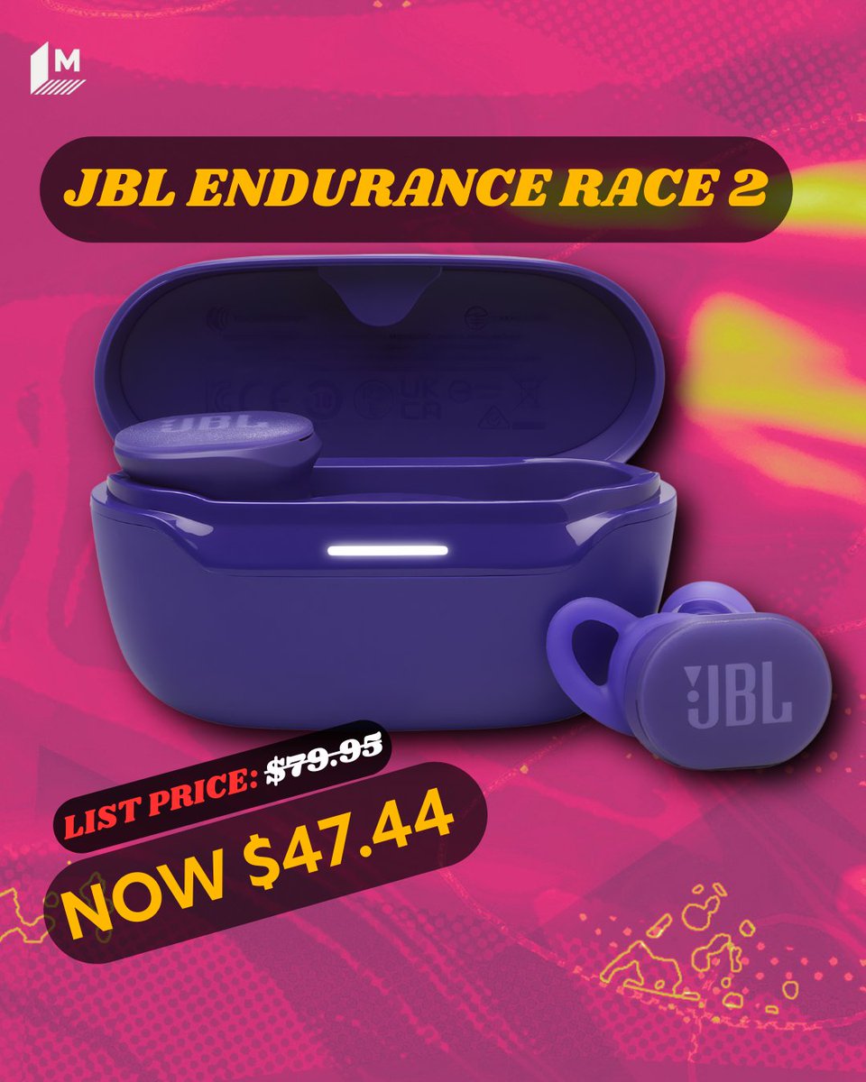 mashable's tweet photo. The JBL Endurance Race 2 earbuds feature JBL Pure Bass sound and an ergonomic wing enhancer, so they actually stay in your ears during your toughest workout. Snag them for $47.44 and save 41% https://t.co/fpt2lHCrQH
#JBL #Mashable #MashableDeals https://t.co/5yxVIzGLnO