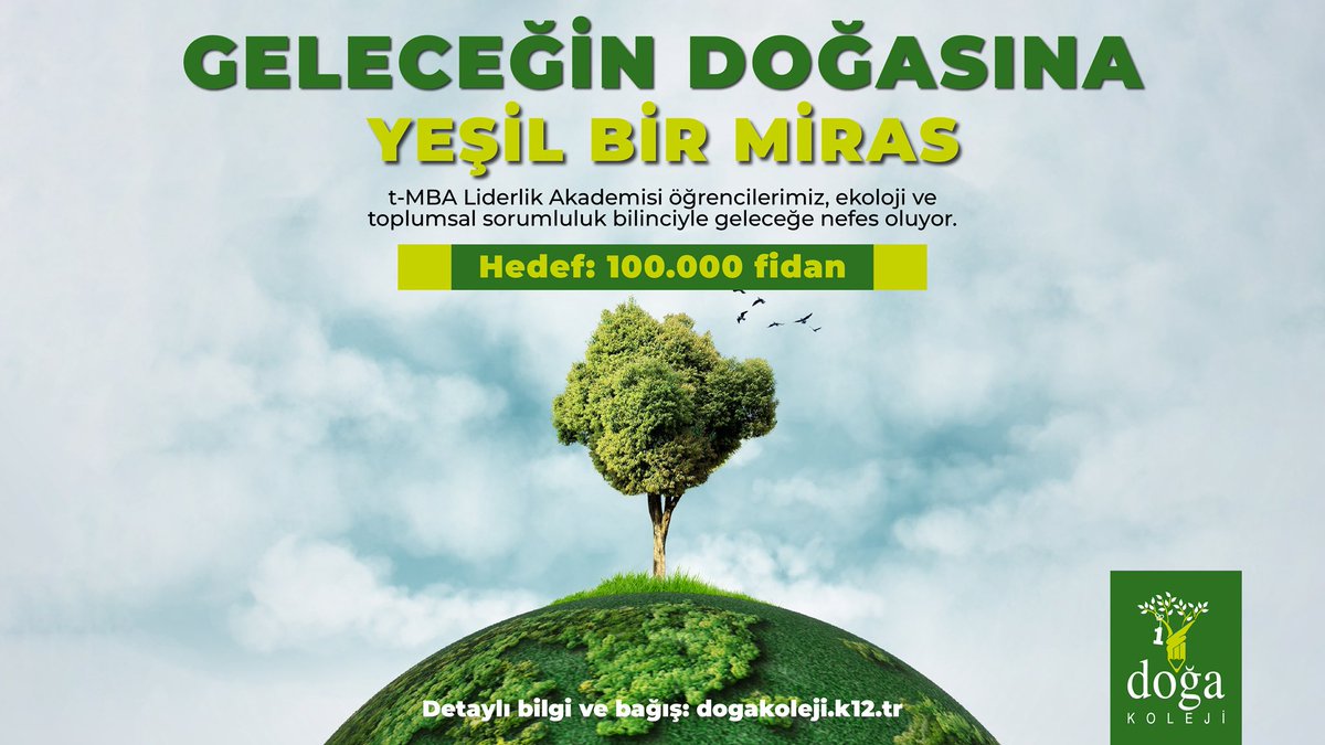🌱 Geleceğin Doğasına Yeşil Bir Miras! 🌍

t-MBA Liderlik Akademisi öğrencilerimiz, ekoloji ve toplumsal sorumluluk bilinciyle geleceğe nefes oluyor. 💚
Hedefimiz: 100.000 fidan! 🌳

Sen de bu yeşil mirasa katkıda bulun, geleceğe umut ol! 🍀
Detaylı bilgi ve bağış için: