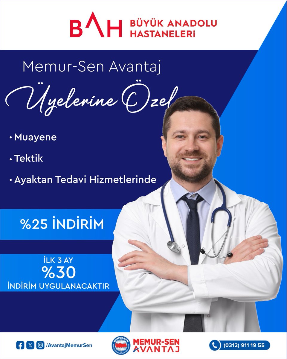 Büyük Anadolu Hastaneleri MemurSenAvantaj Dünyasında...

Üyelerimize özel ayrıcalıklar dünyası olan MemurSenAvantaj büyümeye devam ediyor. 

Markaların İşbirliği projemizde yer alan Büyük Anadolu Hastaneleri Ailesine işbirliği için teşekkür ediyoruz.

Kimlik-Karedod-Sağlık