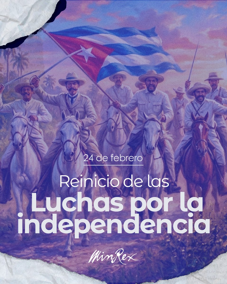 Hace 131 años reiniciaron nuestras luchas por la independencia, bajo la organización y dirección de José Martí.

Con el mismo arrojo y patriotismo, continuaremos defendiendo los ideales mambises de disfrutar una #Cuba libre, sin injerencias ni intervenciones imperialistas.