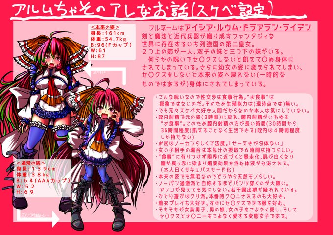 #自分で生み出した一次創作オリジナルキャラを流そう
おはようございます、アルムチャソ設定まとめ(*'ω`) 