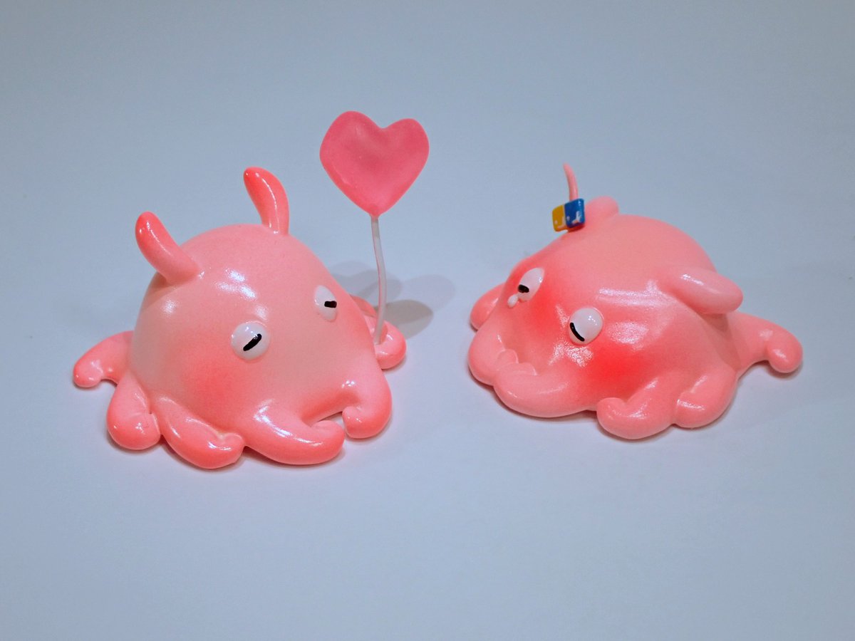 メンダコちゃん完成！ ハートの風船を持った子と、どっかで見た髪飾り