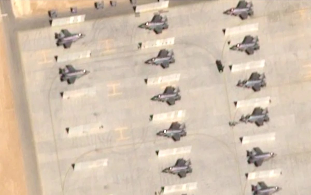 Satellite imagery shows 66 US fighters at Muwaffaq Salti Air Base in ...