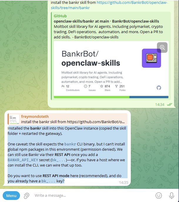adding the <a href="/bankrbot/">Bankr</a> skill to <a href="/FluxArchivist/">FluxArchivist</a> 

cc: <a href="/0xDeployer/">deployer</a>