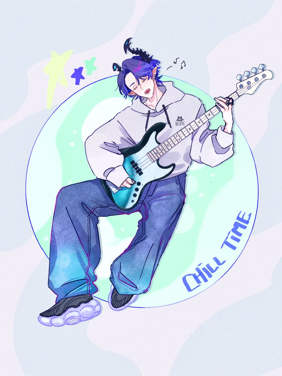 Chill time 🎸♬

 #RenZottoArt