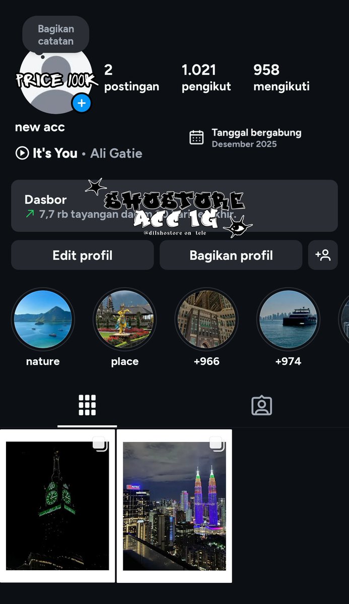 sho | jual akun ig tweet media