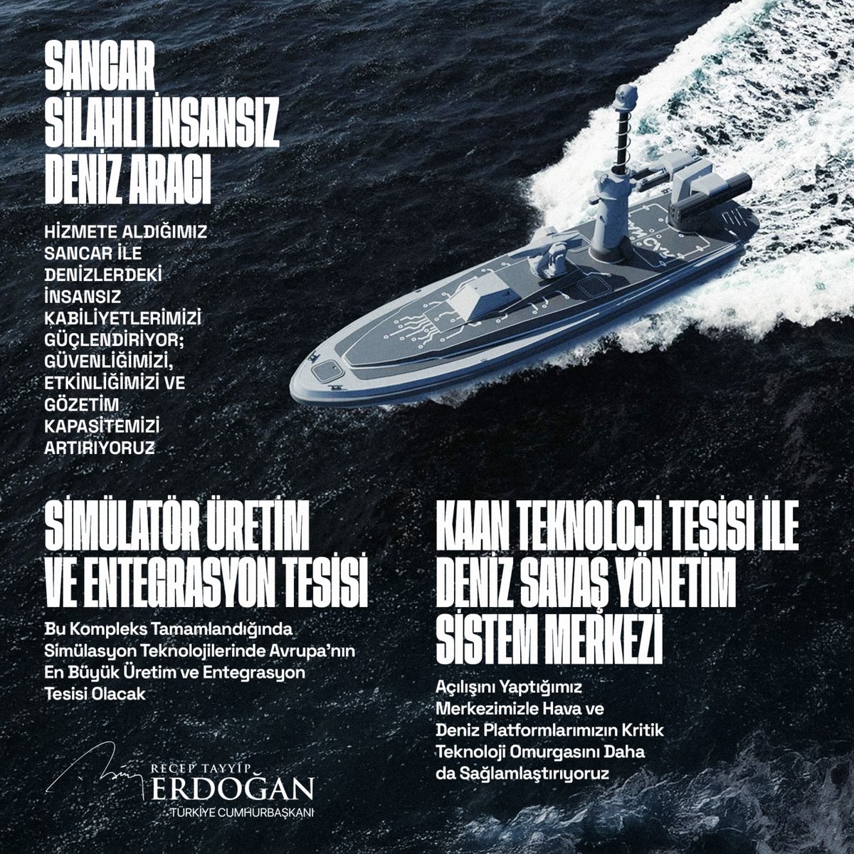 Envanterimize kattığımız Sancar SİDA ile denizlerdeki insansız kabiliyetlerimizi güçlendiriyor; güvenliğimizi, etkinliğimizi ve gözetim kapasitemizi artırıyoruz.