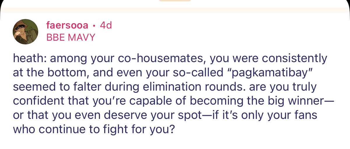 saw heath’s question hahahahahaha 

BBS HEATH
BBS HEATH
 #PBBCollab20TruthOrLie