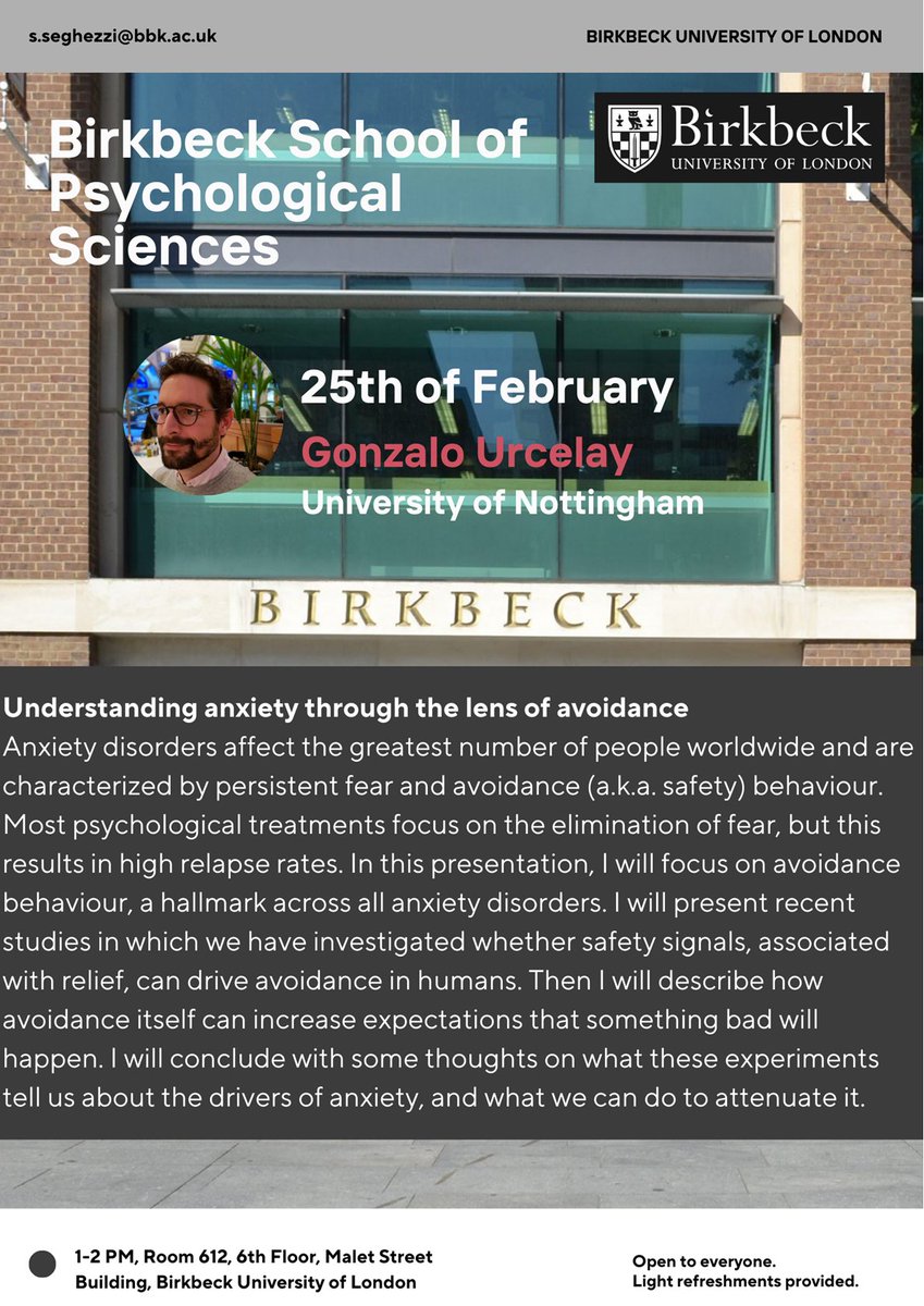 Birkbeck School of Psychological Sciences tweet media