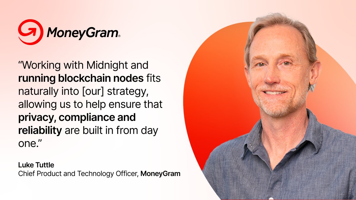 Running blockchain nodes is part of how we build real-world crypto infrastructure.

MoneyGram will be a founding federated node operator for <a href="/MidnightNtwrk/">Midnight</a>, alongside <a href="/web3pairpoint/">Web3 @ Pairpoint</a> by Vodafone and <a href="/eToro/">eToro</a>.

Read the full press release: midnight.network/blog/expanding…