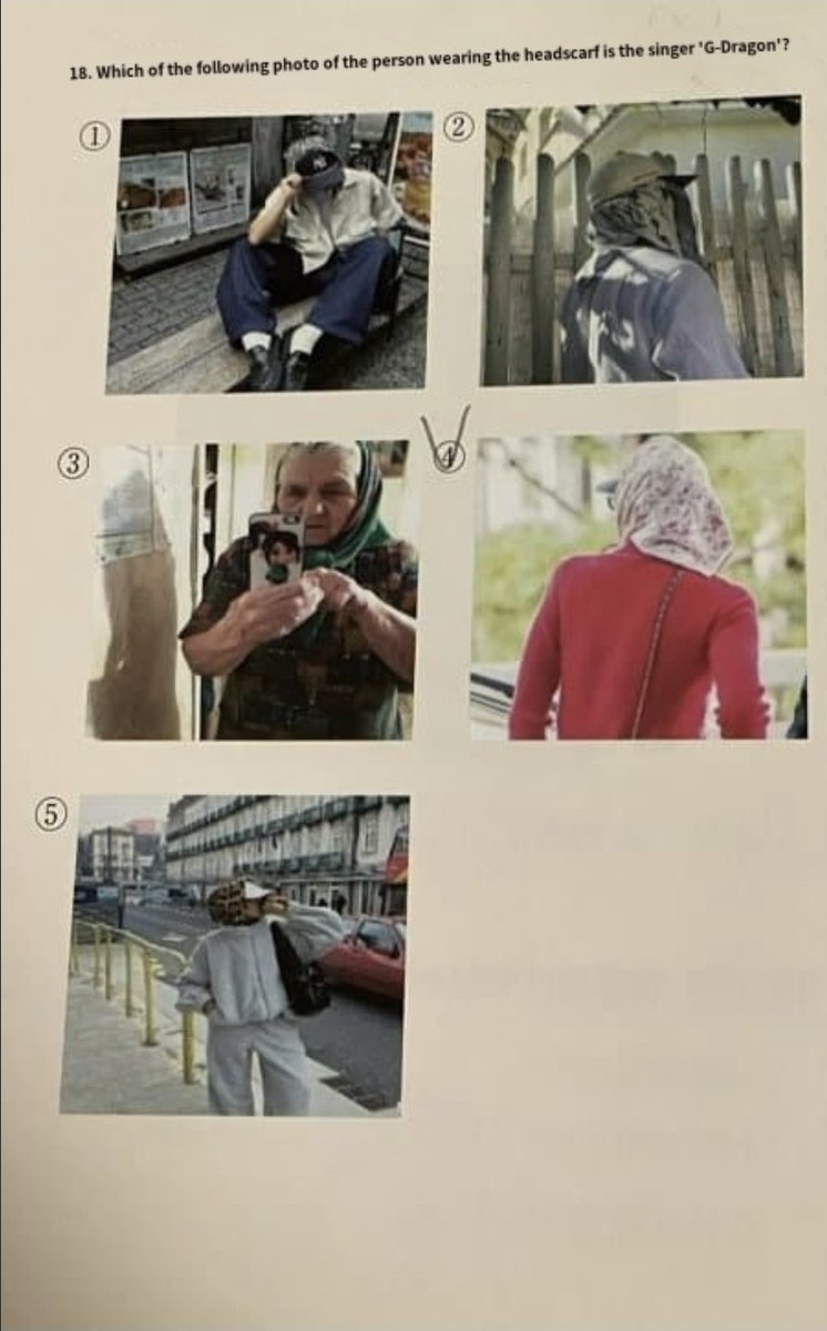 G-Dragon in a school yearbook quiz