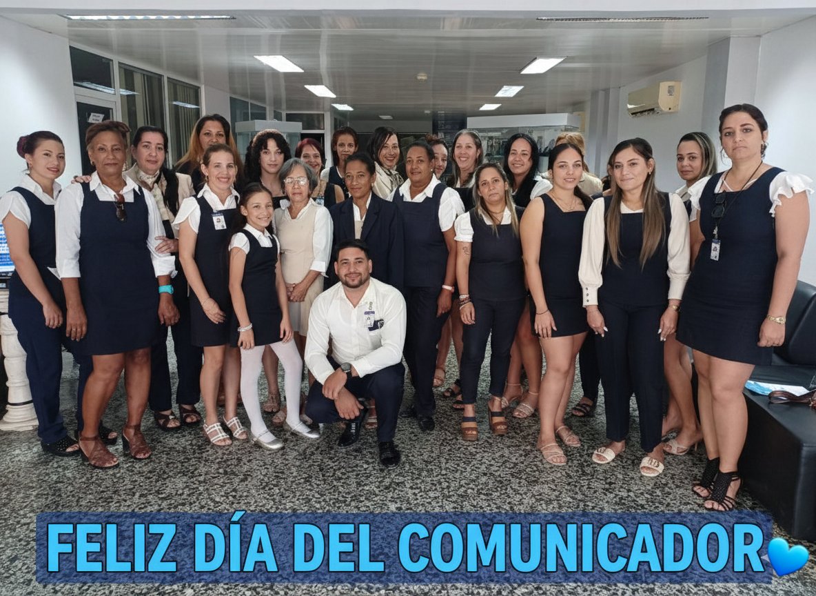 Miredna1's tweet photo. El 24 de Febrero es la fecha señalada para homenajear a los comunicadores en🇨🇺 desde el Centro Multiservicios #Bayamo el colectivo de Comercial Bayamo les envía un FELICIDADES a todos💙
#Etecsa 
#EtecsaConCuba 
#EsteesnuestroAzul
#Comunicadores
@BayamoComercial 
@FonsecaOsmely https://t.co/LKchwvuSji
